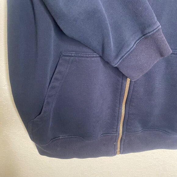 Vintage L.L.Bean Full-Zip Sweatshirt Mens Size L‎ Blue Heavyweight Utili - Picture 4 of 8